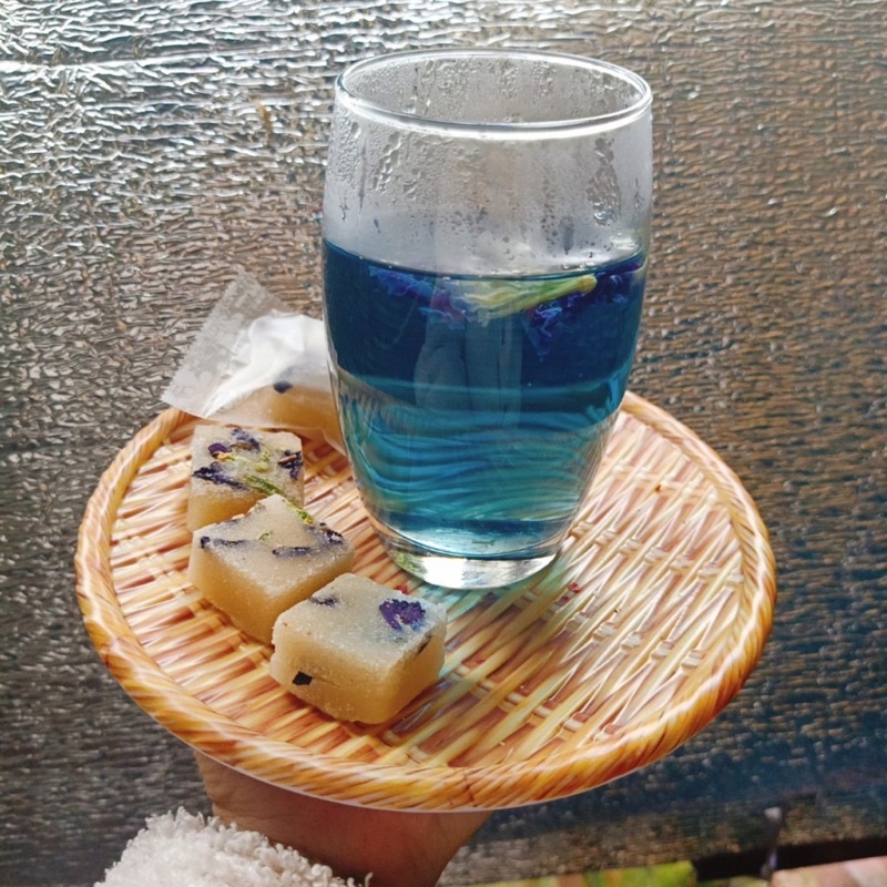 Trà hoa đậu biếc đường phèn mật ong ( 500Gram), làm đẹp cho gia, đào thải sắc tố xấu, thanh nhiệt cơ thể