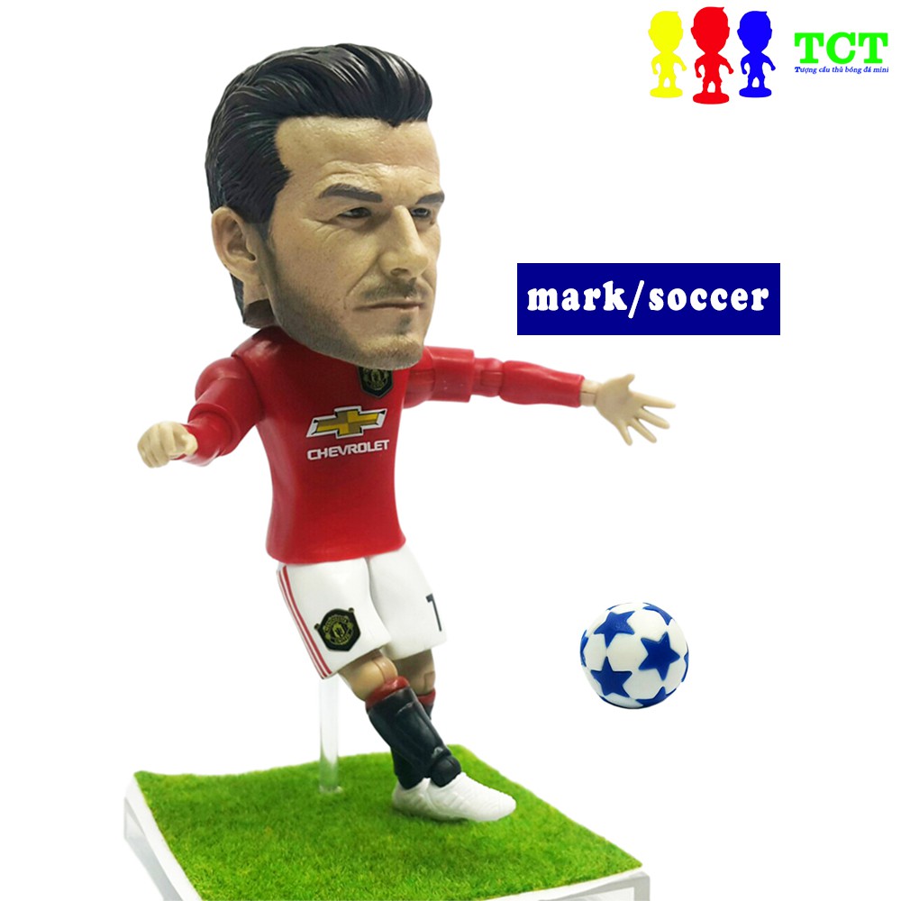 Tượng cầu thủ bóng đá MarkSoccer 13cm David Beckham - Manchester United (MU) thỏa thích tạo dáng