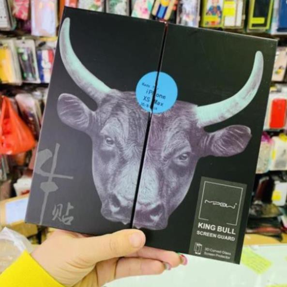 SIÊU KÍNH CƯỜNG LỰC iPhone 7 PLUS / 8 PLUS / X / XS / XS MAX / 11 PRO MAX/ KINGBULL HÃNG MIPOW ĐẦU TRÂU  zmv
