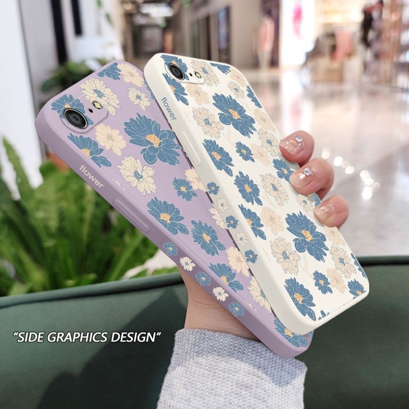 Ốp Điện Thoại Silicon Họa Tiết Hoa Truyền Thống Cho IPhone 8 7 6 6S Plus SE 2020