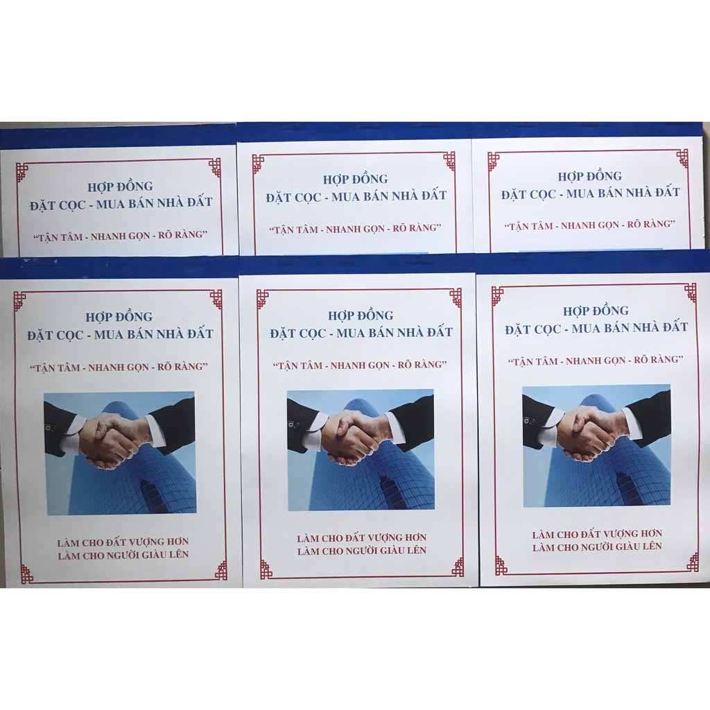 Sổ Đặt Cọc Nhà Đất 3 liên 50 bộ Hđ đặt cọc -Pháp Lý Rõ Ràng-Đầy Đủ-Chi Tiết