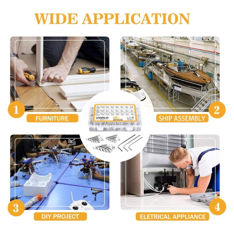 Bộ Ốc Vít Đầu Lục Giác Dẹt 12 9 Món Chuyên Dụng