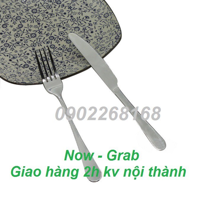 Bộ dao dĩa ăn bít tết inox sáng bóng bền đẹp cán giọt lệ