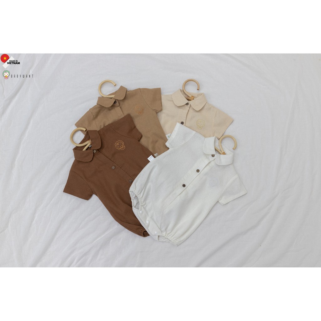 Bodysuit linen cổ đức basic cho bé từ 5 đến 13kg