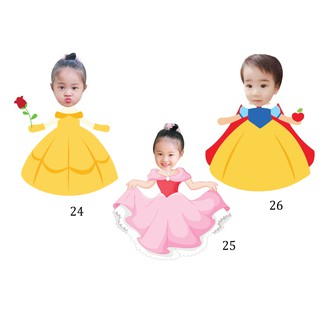 Combo 3 chibi thiết kế bé gái trang trí sinh nhật
