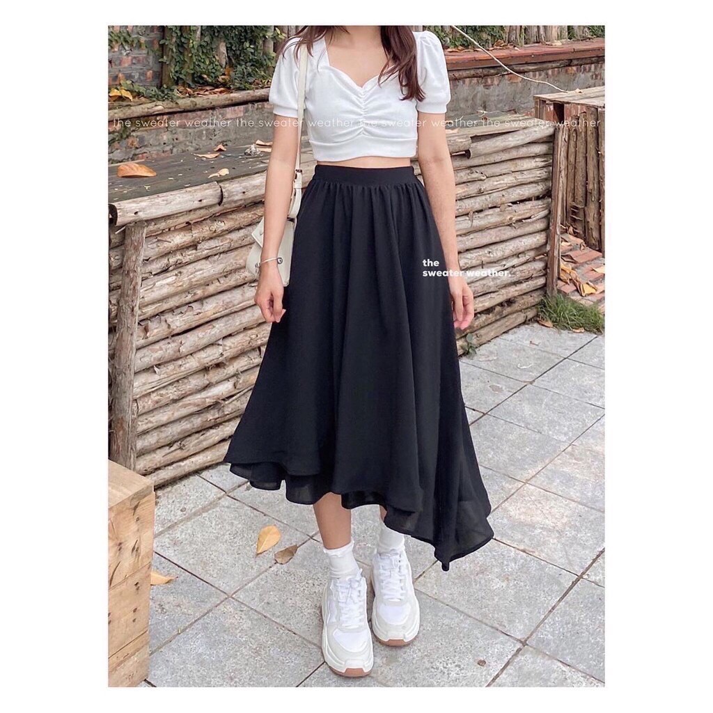 ÁO RÚM CỔ V SIÊU XINH