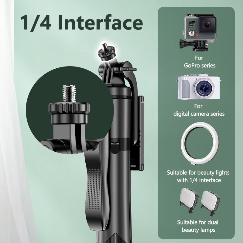 Gậy Tự Sướng Không Dây L16 1530mm Có Thể Gập Lại Cho Máy Ảnh Hành Động Gopro