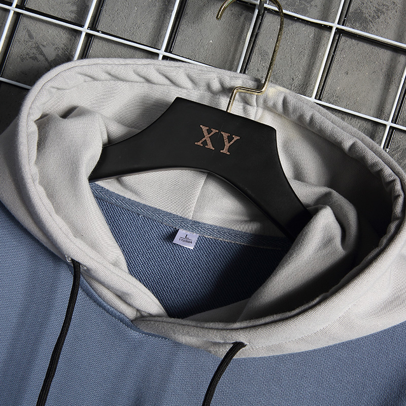 Áo hoodie sweater dạng ráp màu trơn thắt dây màu đen thời trang cho nam | BigBuy360 - bigbuy360.vn
