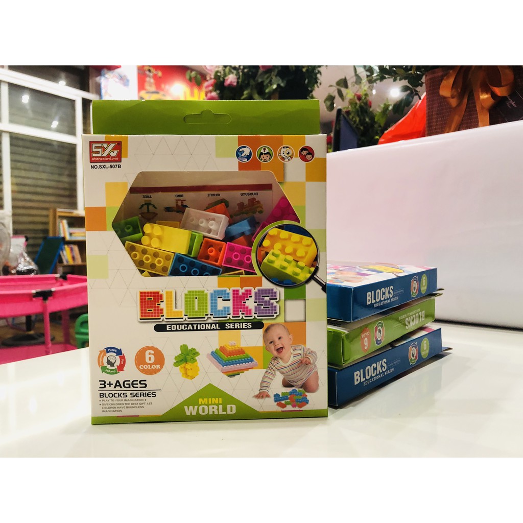 [XẢ KHO] Lego sáng tạo mini 79 chi tiết [HOT SALE] Education Series tặng kèm Smile tinh quái