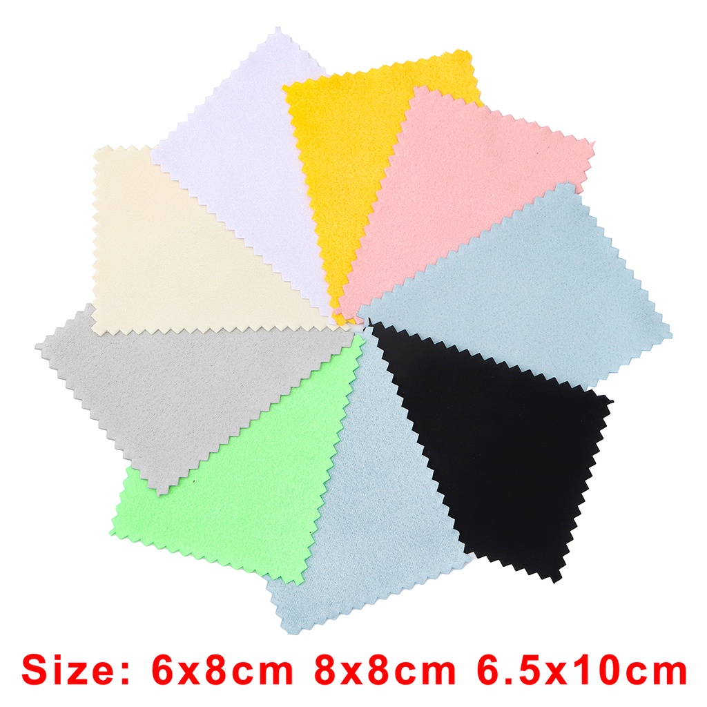 Set 10-50 khăn lau đánh bóng trang sức bạc / vàng mềm mại