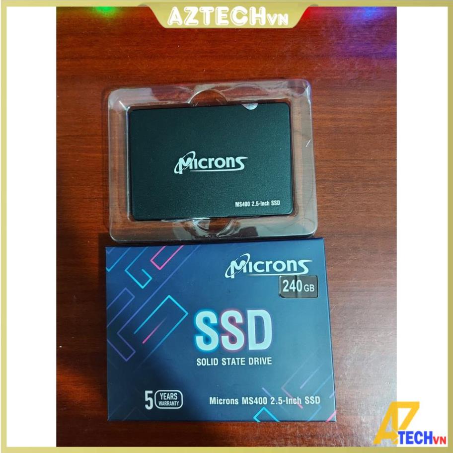 [Free Ship] Ổ CỨNG SSD 240GB MICRONS MS400 2.5'' SATA III - CHÍNH HÃNG - BẢO HÀNH 36 THÁNG TẶNG KÈM DÂY SATA | BigBuy360 - bigbuy360.vn