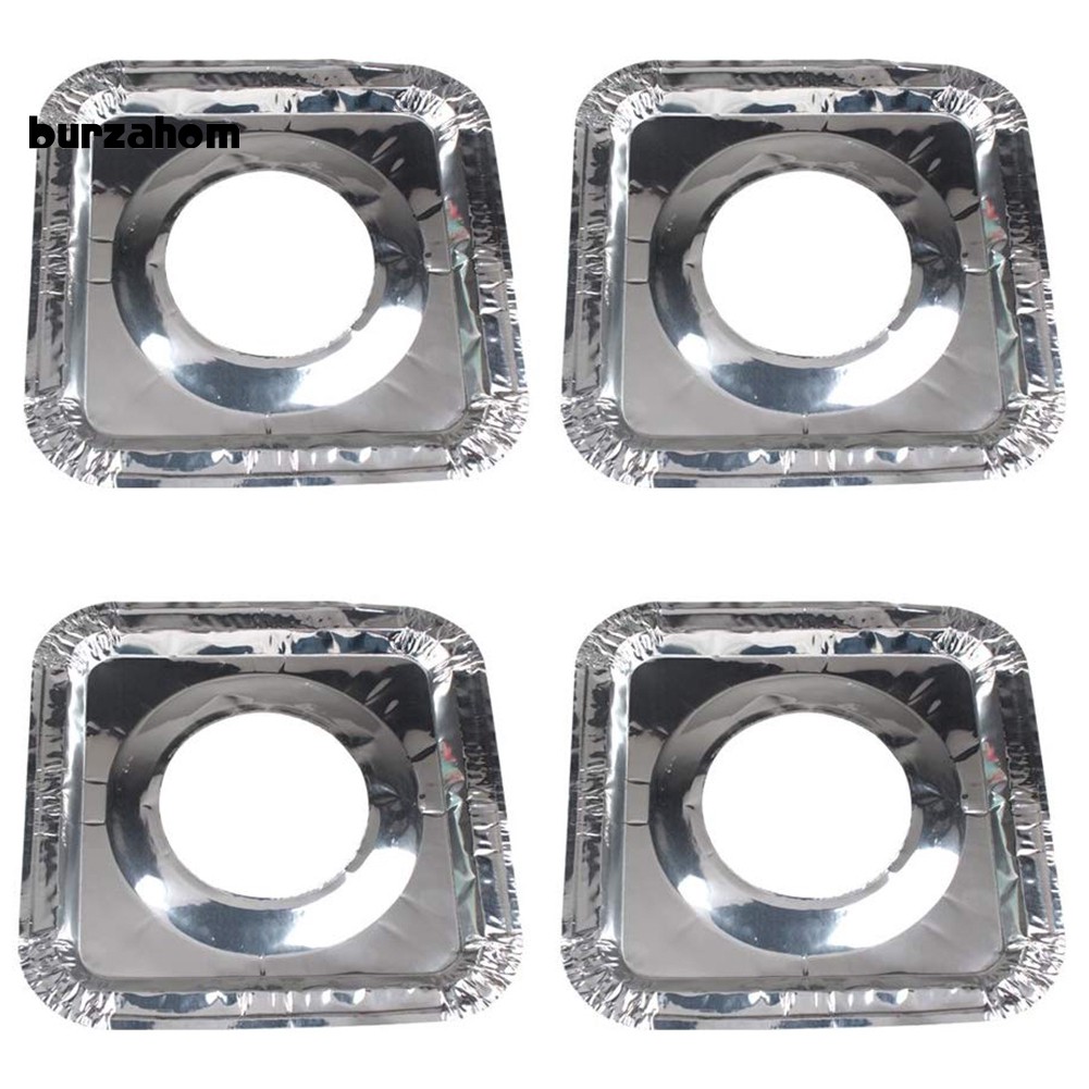 bộ 10 đệm hình tròn/vuông chất liệu giấy nhôm dùng để bọc bảo vệ bếp ga