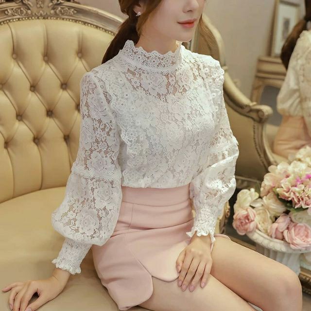 Áo ren hoa hồng mềm mại hot hit