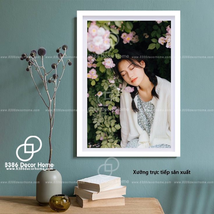 Khung ảnh A3 màu trắng trơn ( Sơn màu từ gỗ thông thật chắc chắn )