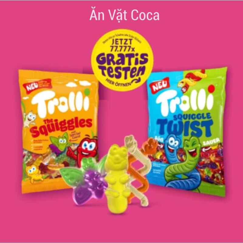 Kẹo dẻo Trolli Squiggles gói 100g
