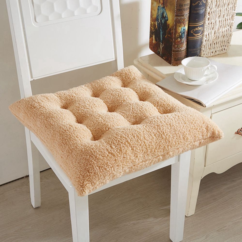 Đệm lót ghế ngồi hình tròn/ vuông bằng vải nhung cotton mềm mại tiện dụng cho văn phòng