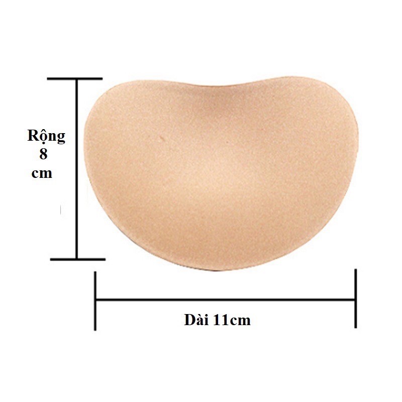1 Đôi Đệm Ngực Silicon Chống Tuột Hình Trái Tim