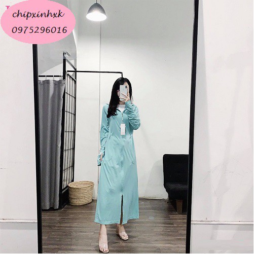 Áo choàng nắng CHIPXINHXK chất thông hơi chun eo  thoáng mát cho bạn nữ _ ngăn chặn tia UV