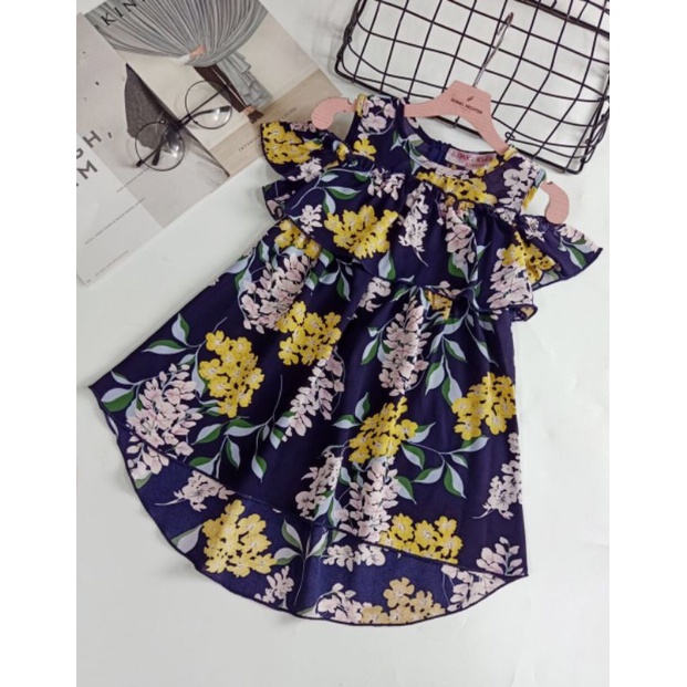 ĐẦM VÁY SIZE TO VẢI MỀM NHẬP HAIVANCO bé gái  15 đến 42 kg họa tiết hoa nhí tay rớt vai hai dây mềm mại thoáng mát
