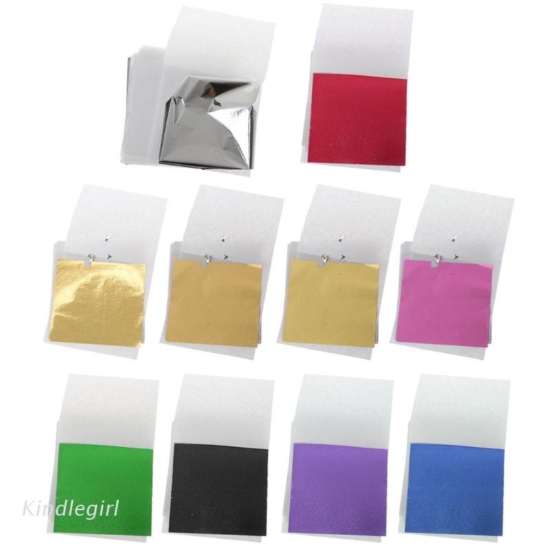Set 100 Giấy Lá Vàng Làm Trang Sức Diy