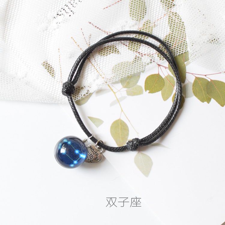 [Hàng Sẵn] Vòng Tay Dây Rút Mặt Đá GALAXY phát sáng Độc đáo