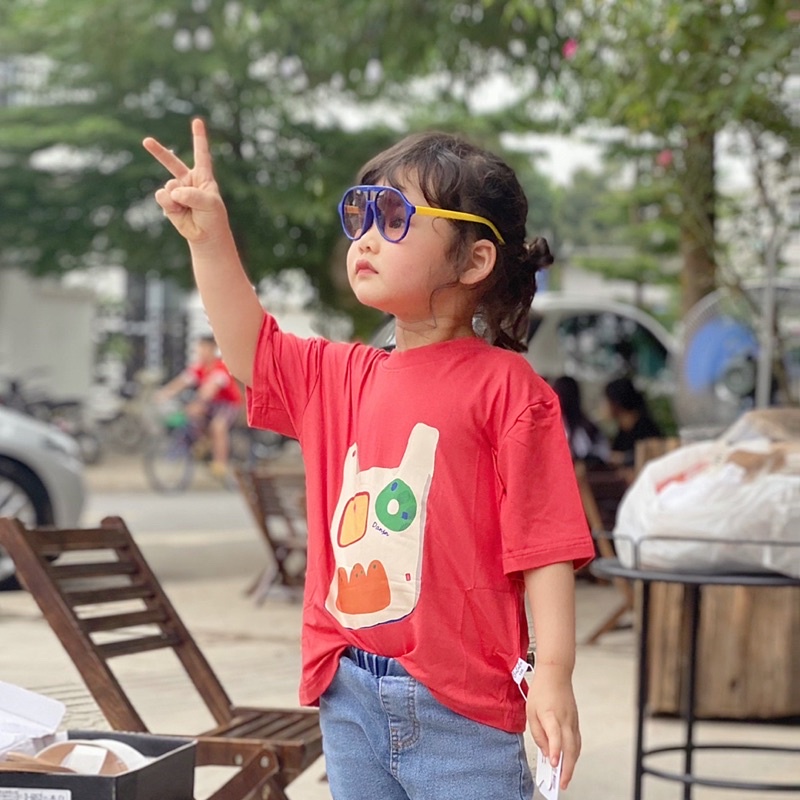 Áo Phông Cotton Batala Kids cho bé trai bé gái kiểu dáng thụng Hàn Quốc hoạ tiết túi xách từ 1-6 tuổi ATX01