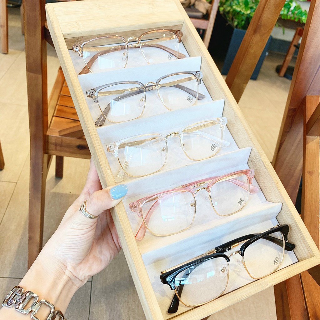 MẮT KÍNH GIẢ CẬN FORM VUÔNG 8063 GỌNG KIM LOẠI 441 SIÊU HOT