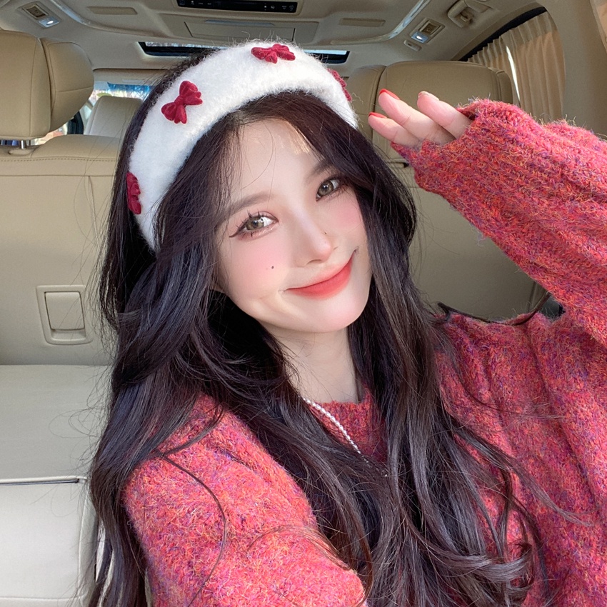 Băng Đô Cài Tóc Bản Rộng Đính Hoa Nhỏ Phong Cách Retro