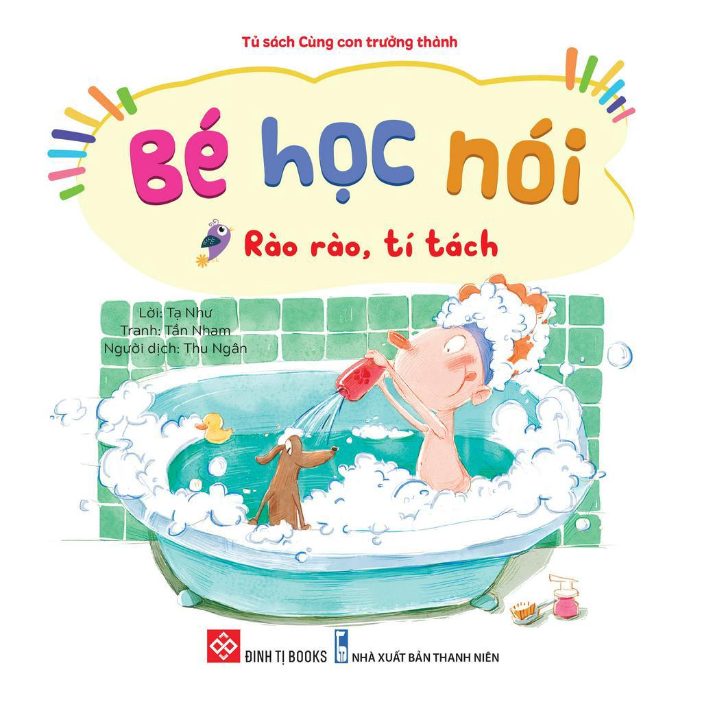 Sách - Bé học nói - Giúp trẻ tập nói, học từ vựng dành cho trẻ 0 - 6 tuổi - Bộ 10 chủ đề - Đinh Tị Books