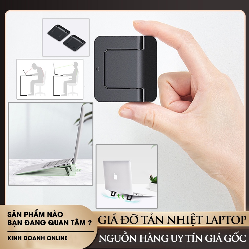 Bộ giá đỡ tản nhiệt LAPTOP MACBOOK cao cấp | Thiết kế thông minh,nhỏ gọn tiện dụng