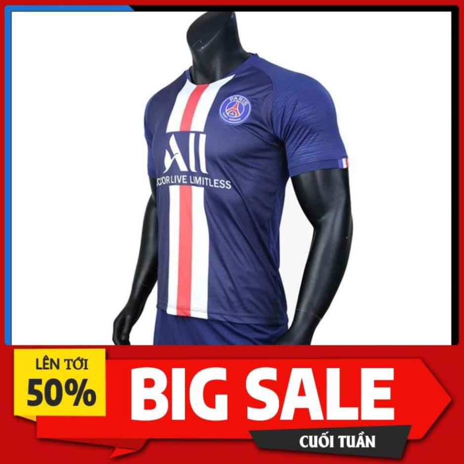 Áo PSG Thun Lạnh cao cấp Chính Hãng, Áo đấu Paris Saint-Germain Xanh Đen  ྇ * Xịn