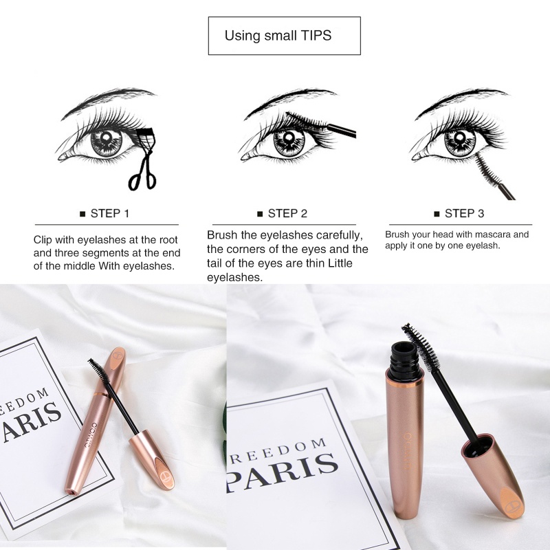 Mascara Sợi Tơ 3D Chống Thấm Nước Lâu Trôi Không Nhòe Chuốt Dài Mi