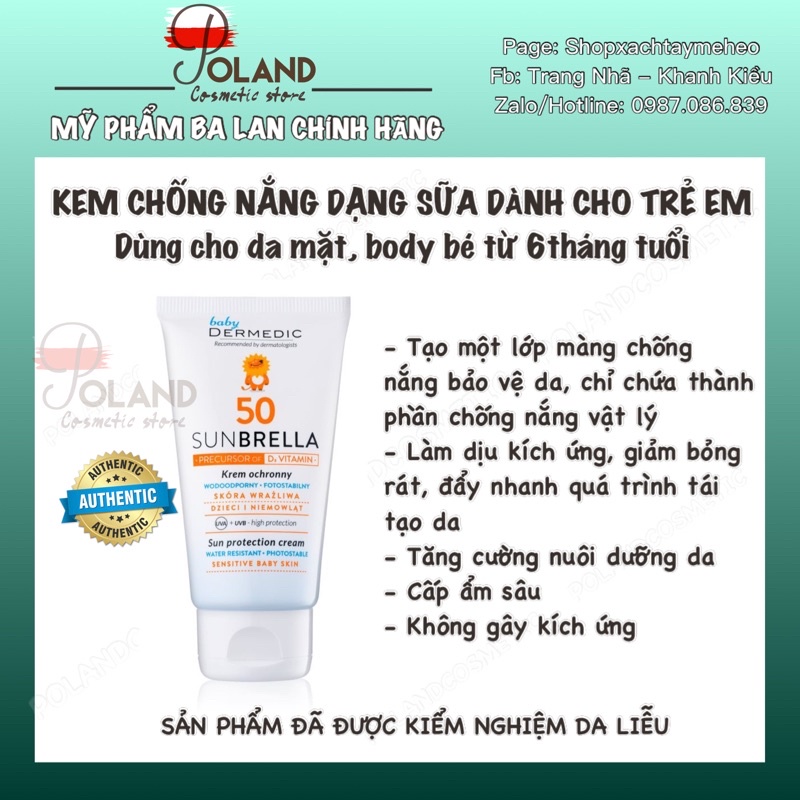 Kem chống nắng trẻ em Sun protection milk for children SPF50 100g