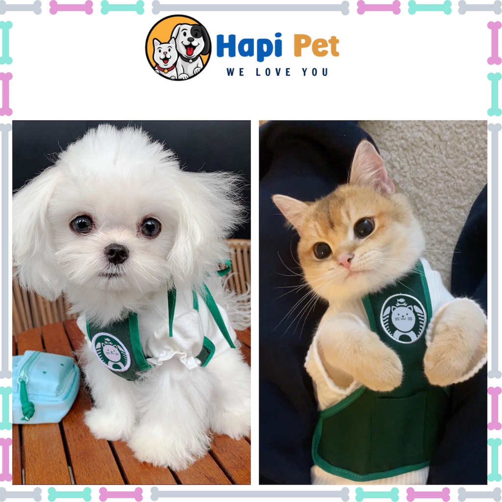 Yếm, Tạp Dề Starbucks Hàn Quốc Dễ Thương Cho Thú Cưng, Chó, Mèo Hapipet_Shop