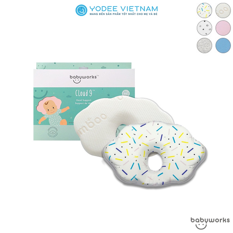 Combo 2 gối chống bẹt đầu Babyworks