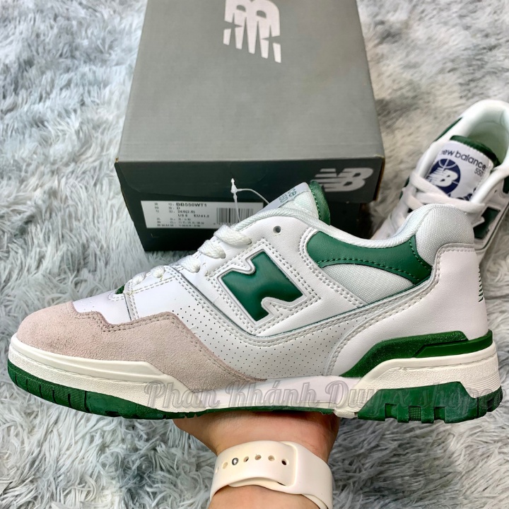 [ Pkdsneaker25] Giày New Balance 550 nb aimé leon dore xanh trắng nam nữ