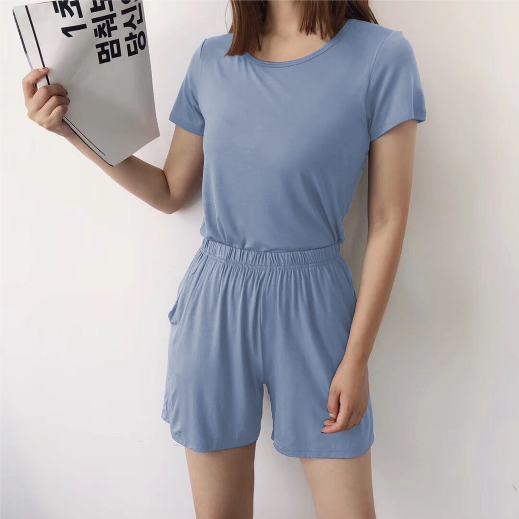 DB037 - ĐỒ BỘ MẶC NHÀ THUN COTTON DỄ THƯƠNG, LÀM ĐỒ ĐI CHƠI, ĐỒ ĐI NGỦ. THỜI TRANG MACMOT