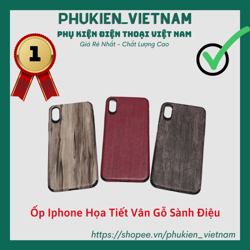 Ốp Iphone Họa Tiết Vân Gỗ Sành Điệu - Cá Tính Đầy Mạnh Mẽ