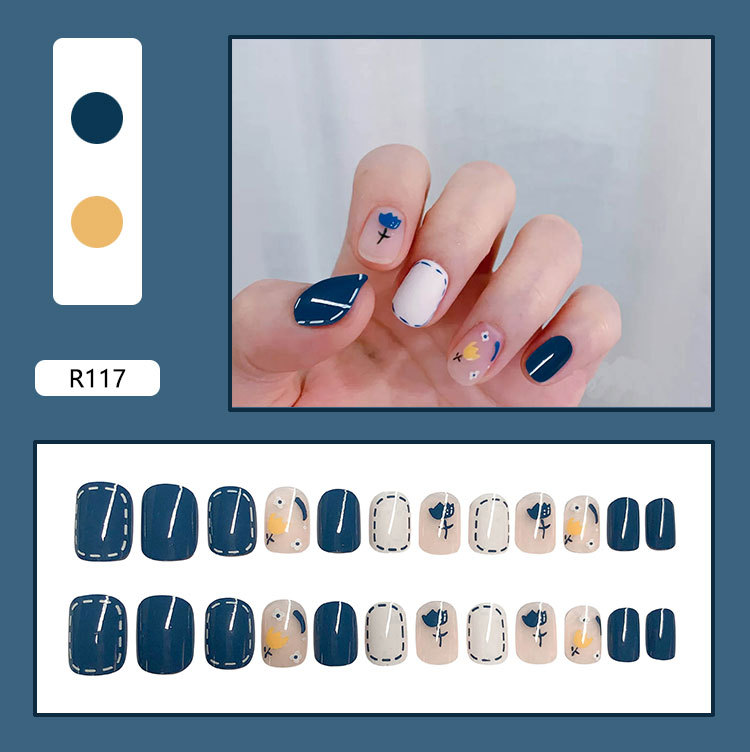Móng Giả / Set 24 Móng Tay Giả Kèm Keo Dán Móng