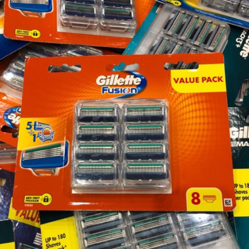 Hộp 4 &amp; 8 lưỡi dao cạo râu Gillette Fusion Proshield/Fusion Proglide/Gillette Fusion