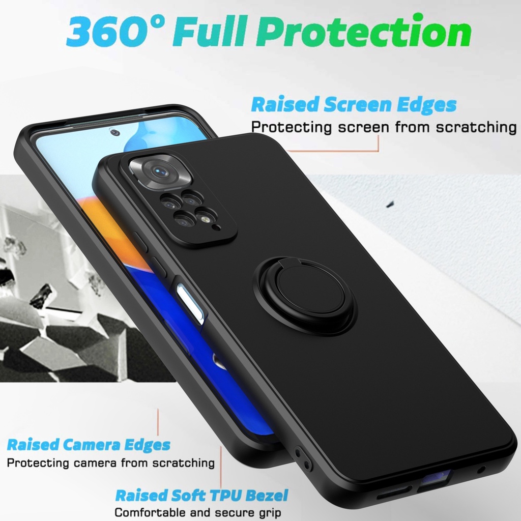 Ốp Điện Thoại Mềm Nhám Chống Rơi Có Vòng Đỡ Cho Samsung Galaxy S22 Plus SS2 Ultra