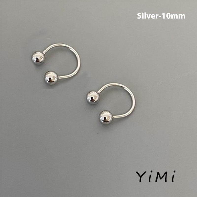 【Siêu rẻ】1 Đôi Khuyên Tai Hình Bán Nguyệt Bằng Thép Không Gỉ unisex