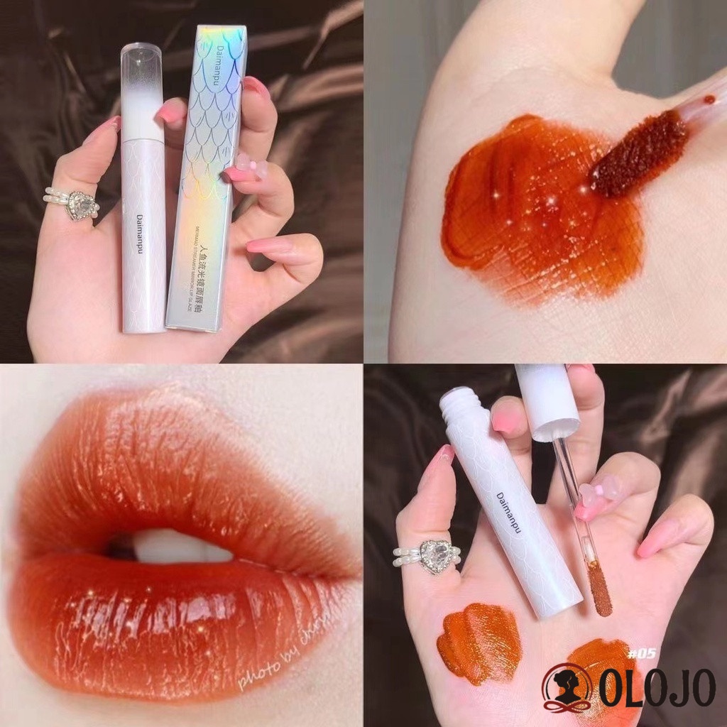 ⚜️Son Kem Hiệu Ứng Gương Màu Sắc Sáng Bóng Dễ Lên Màu Thương Hiệu Daimanpu