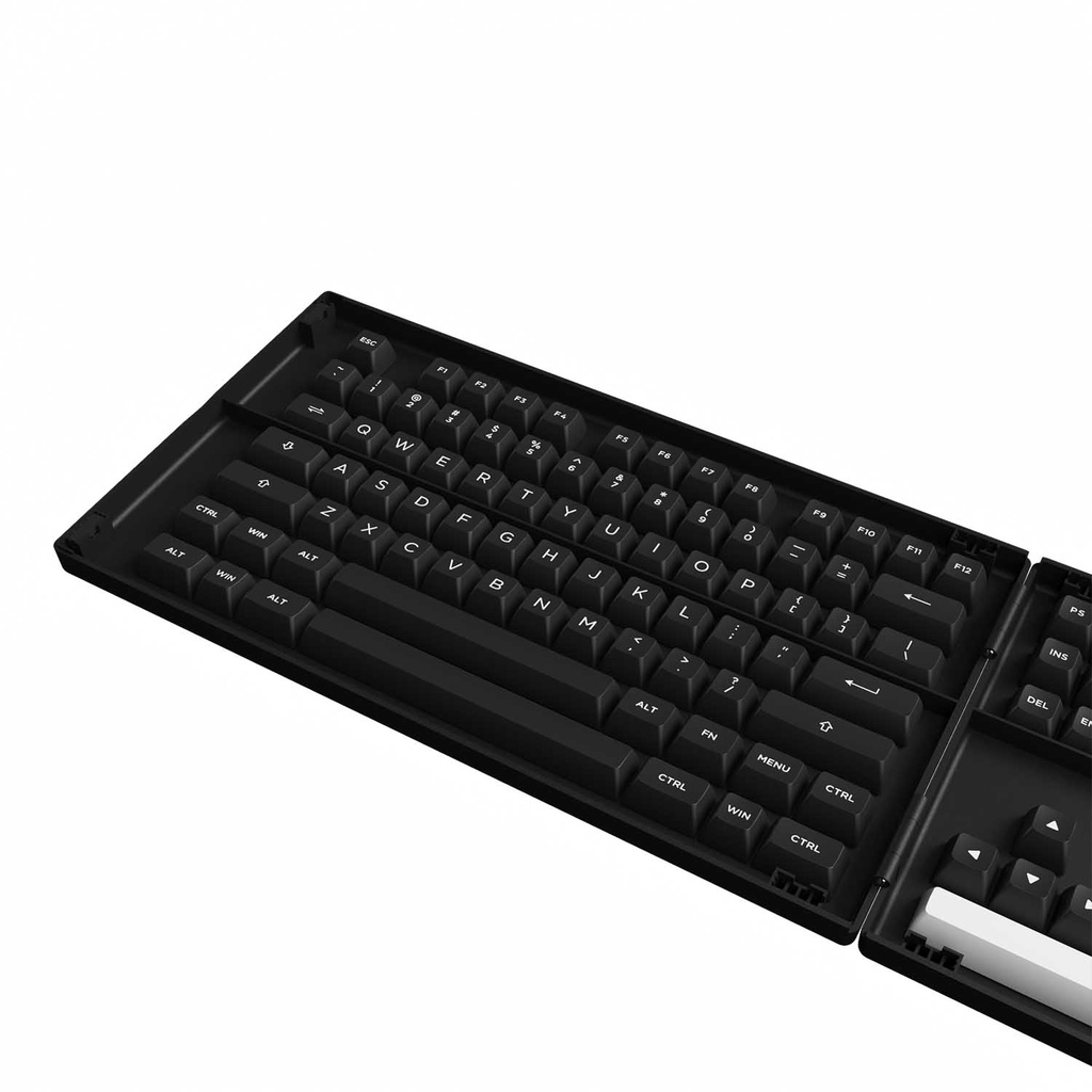 AKKO Keycap set – White on Black WoB - (PBT DoubleShot/ASA profile/158 nút)