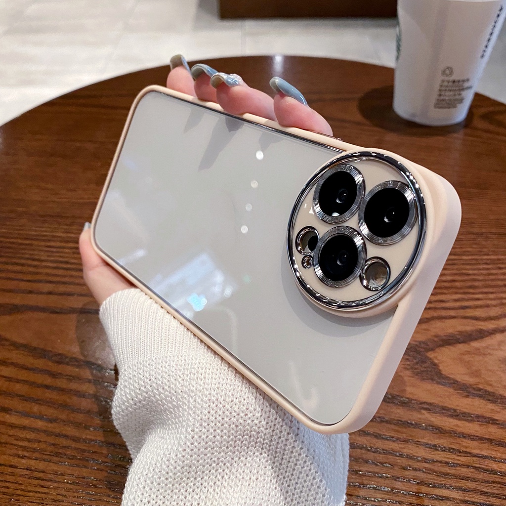 Ốp Điện Thoại Trong Suốt Có Khung Kim Loại Bảo Vệ Camera Cho IPhone 13 pro max 12 11 pro max 11 pro max