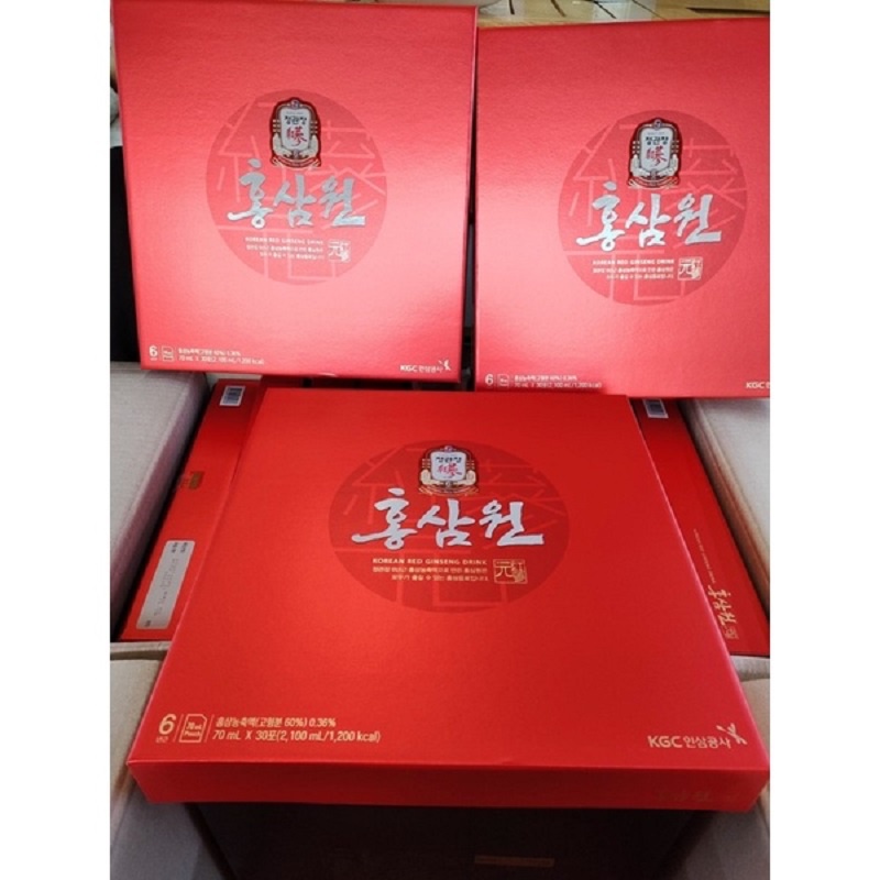 Nước Hồng Sâm Won Kgc Korean Red Ginseng Drink Hàn Quốc, Hộp 30 Gói x 70ml, Giúp Bồi Bổ Sức Khỏe