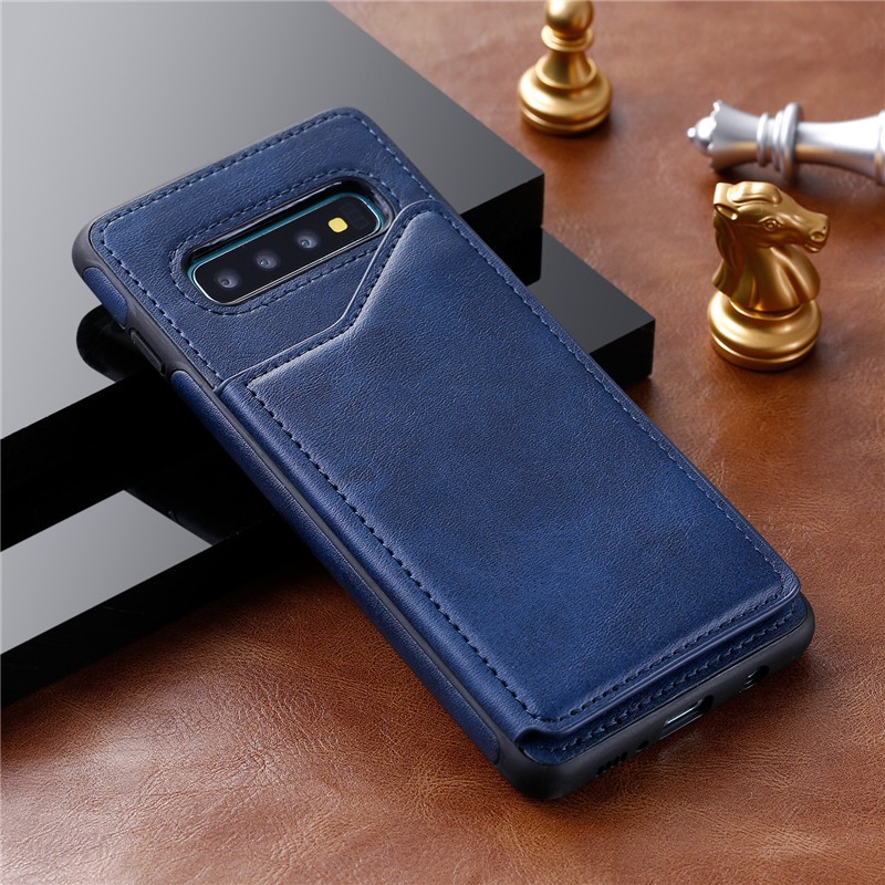Casing For Samsung Galaxy S10 Plus S10 S9 Plus S9 S8 Plus S8 Note 10+ S10+ S9+ S8+ Luxury Slim Covering Soft Pu Leather Card Slot Holder Magnetic Lock Back Flip Skin Moblie Phone Protector Cover Case