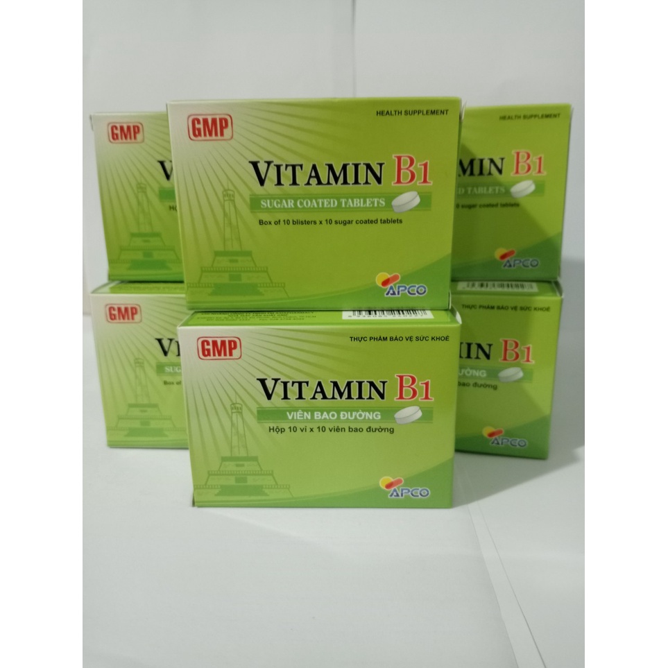 Viên uống VITAMIN B1 APCO Hộp 100 viên hỗ trợ tăng cường sức khỏe
