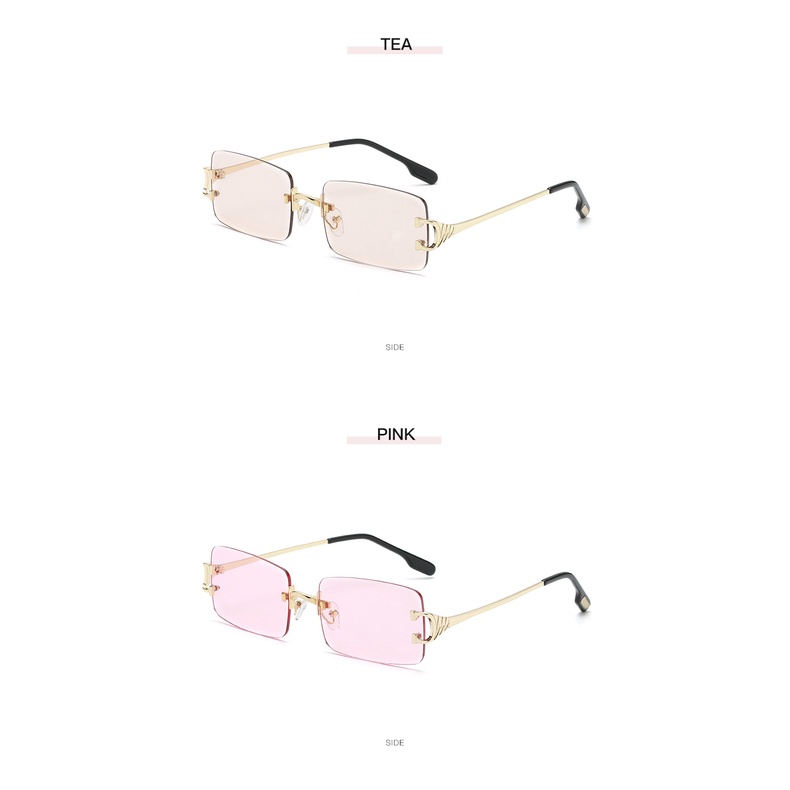 Kính Râm Gọng Kim Loại Hình Chữ Nhật Phong Cách Vintage Thời Trang Cho Phụ Nữ