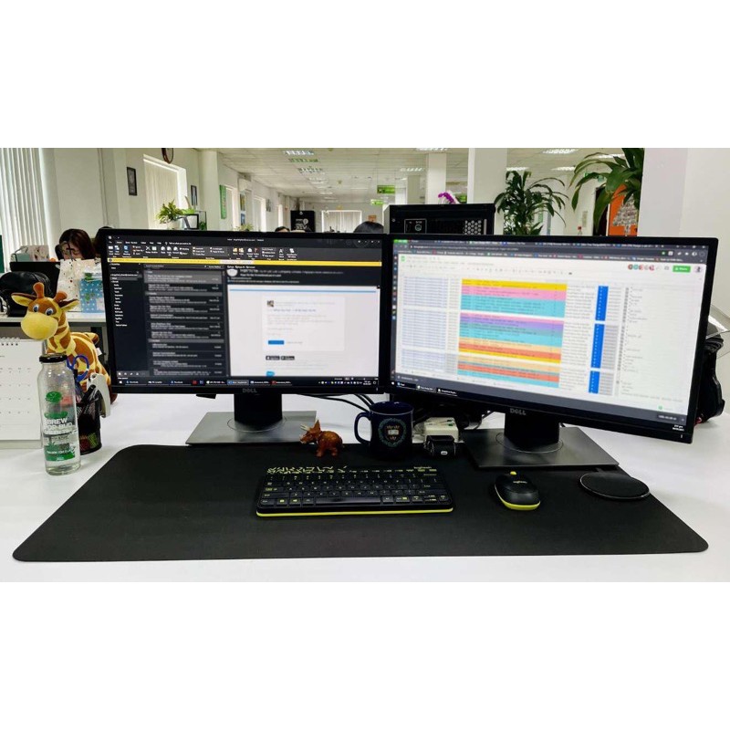 mousepad desk pad lót chuột full đen full da chống trượt cỡ lớn 30x80 40x90 kèm ảnh thật sản phẩm